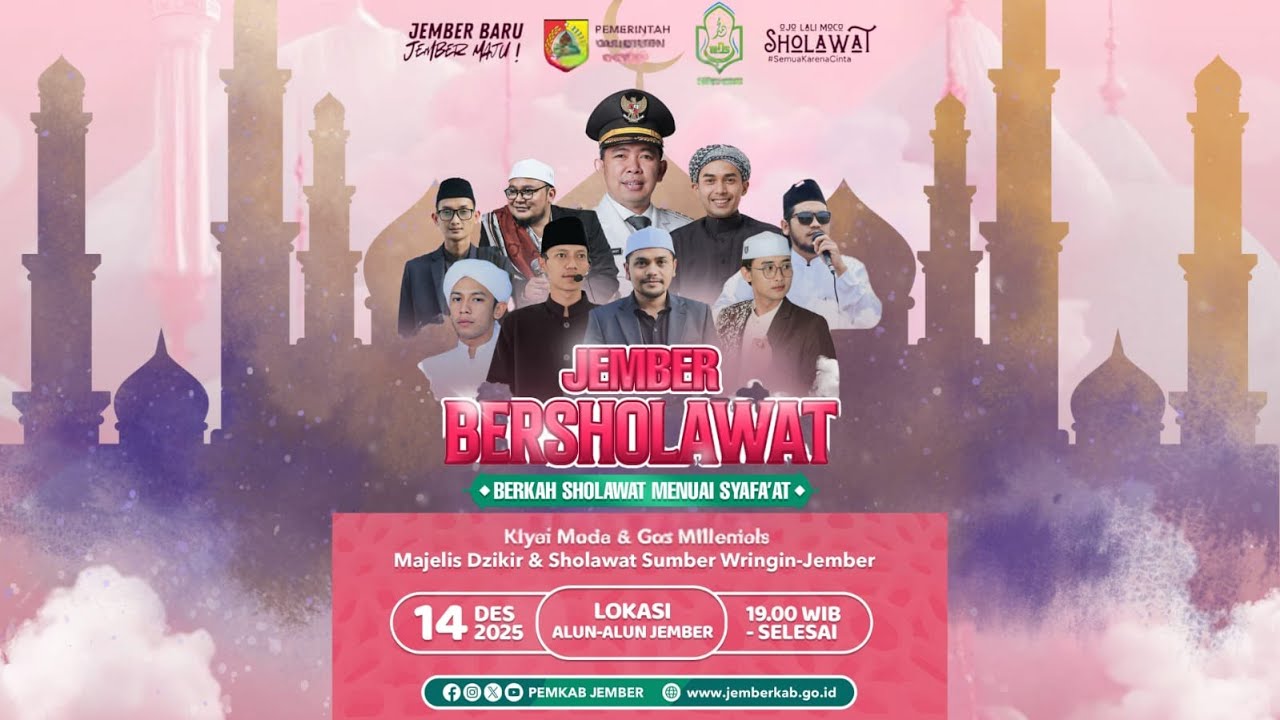 Jember Bersholawat dalam Rangka Menyambut HUT Kabupaten Jember