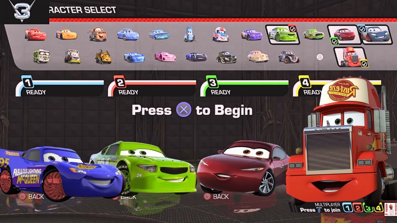 Cars 3: Driven to Win Custom Cup Split screen 4 player #cars3 #disney #pixar #cars3driventowin