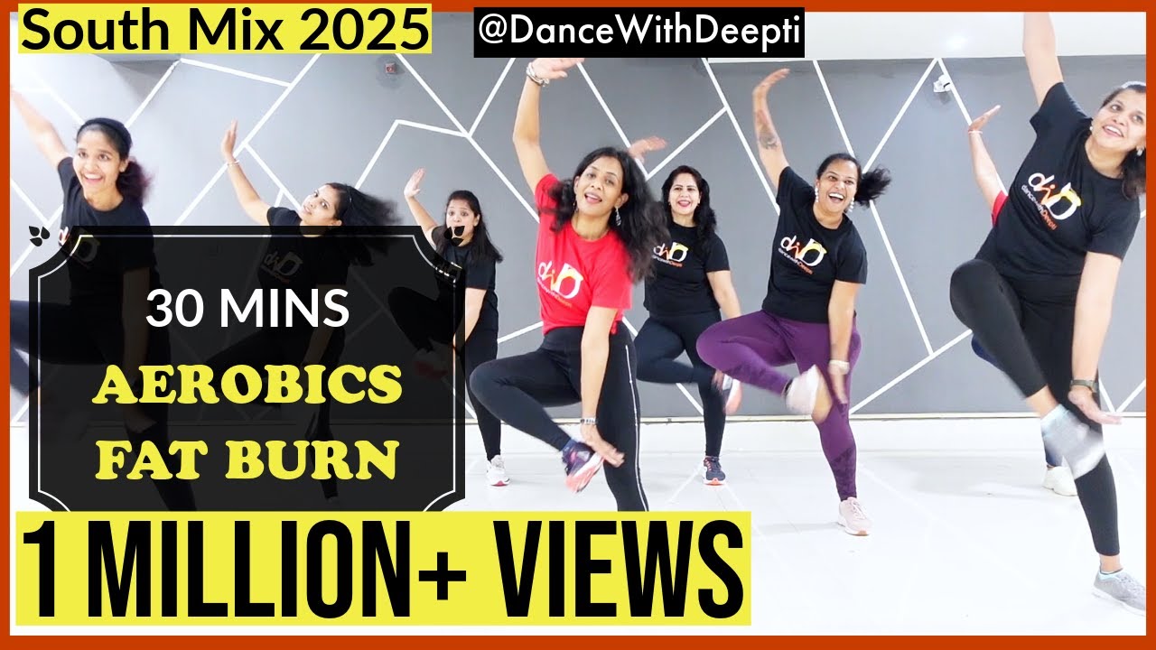 DWD115 | Burn Arm + Leg + Belly Fat - 30mins Aerobics Workout | South Mix #dancewithdeepti