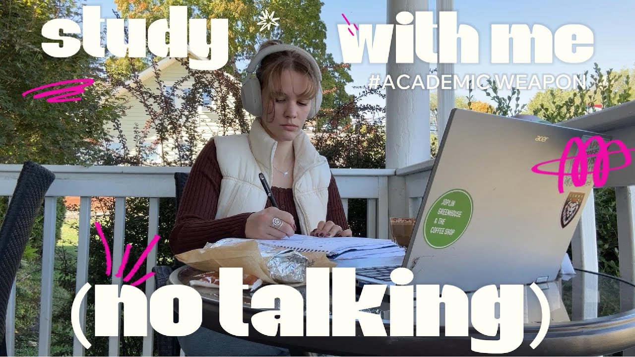 study with me ( no talking with street sounds in the back round)