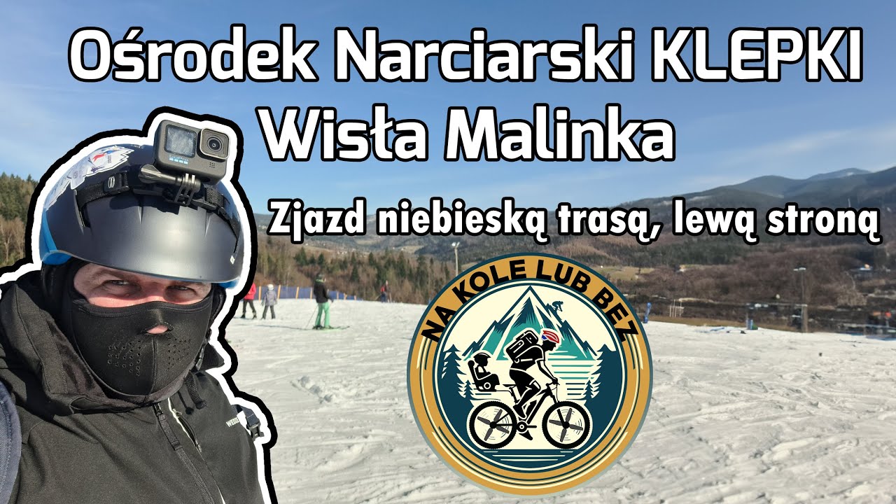 Ośrodek Narciarski #KLEPKI #Wisła #Malinka, zjazd narciarski niebieską trasą, po lewej stronie stoku
