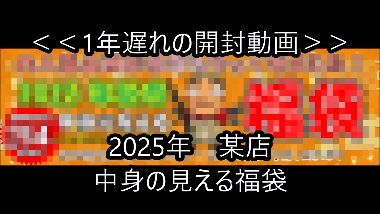 #024 【2025年 某店 中身の見える福袋 開封動画】禊。～2026年の福袋を開封する前の開封動画～