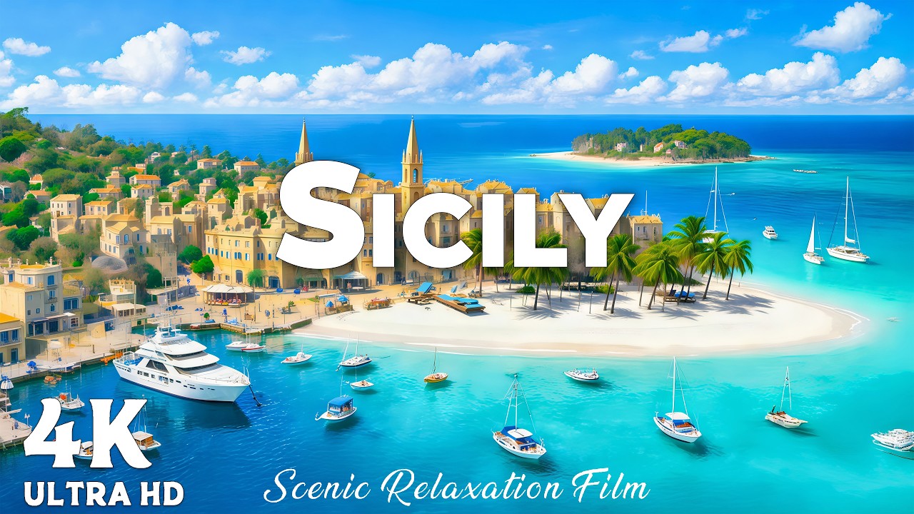 Sicily Italy 4K – Stunning Coastlines, Mount Etna & Mediterranean Beaches | Scenic Relaxation Film