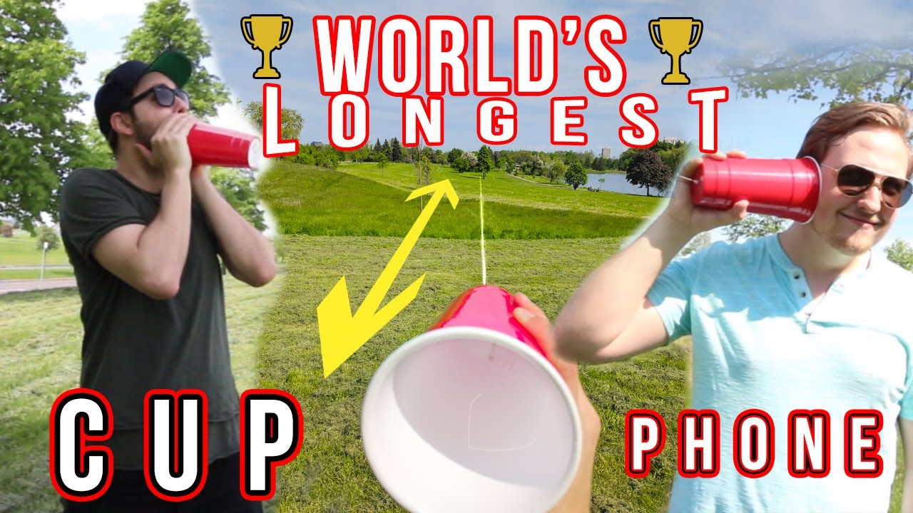 The WORLD's LONGEST TIN CAN PHONE!