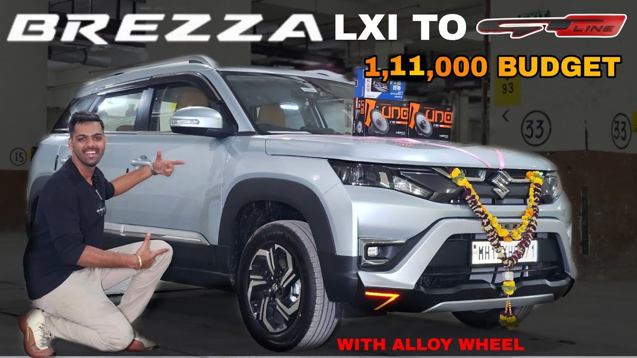 BREZZA GT LINE MODIFICATION IN (1,11,000 PACKAGE) WITH ALLOYS..!!