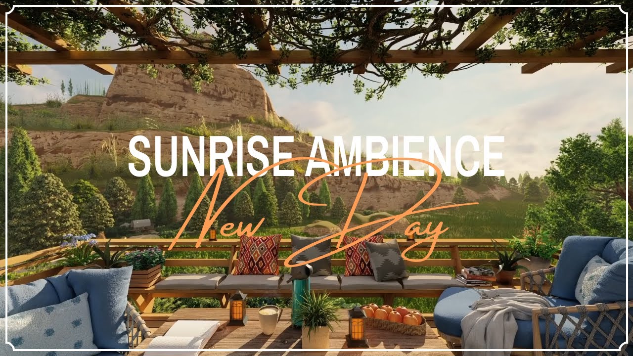 #ASMR Sunrise Ambience 🌄 Come Relax On Your Porch At Dawn & Watch The Beautiful Sunrise Of A New Day