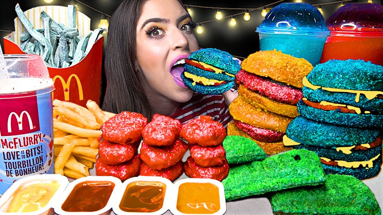 ASMR MCDONALDS SECRET MENU, BIG MAC, OREO MCFLURRY, NUGGETS, MCCHICKEN, FRIES MUKBANG 먹방