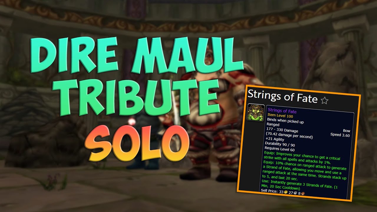 Dire Maul Tribute Solo Hunter Guide - Strings Of Fate Edition | WoW Classic SoD