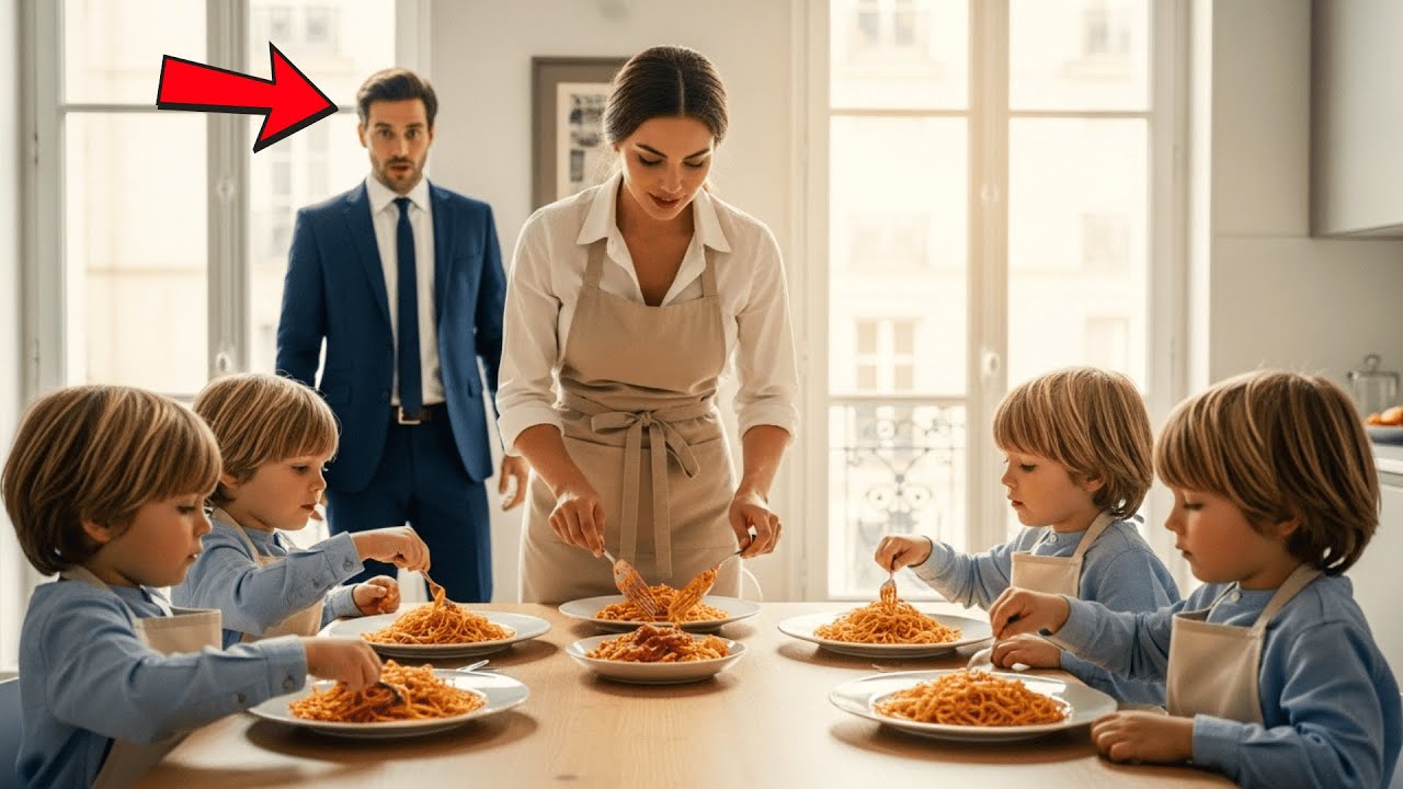 Quadruplés Du Millionnaire Faisaient Fuir Les Employées — Jusqu’à Ce Qu’Une Nounou Les Apprivoise
