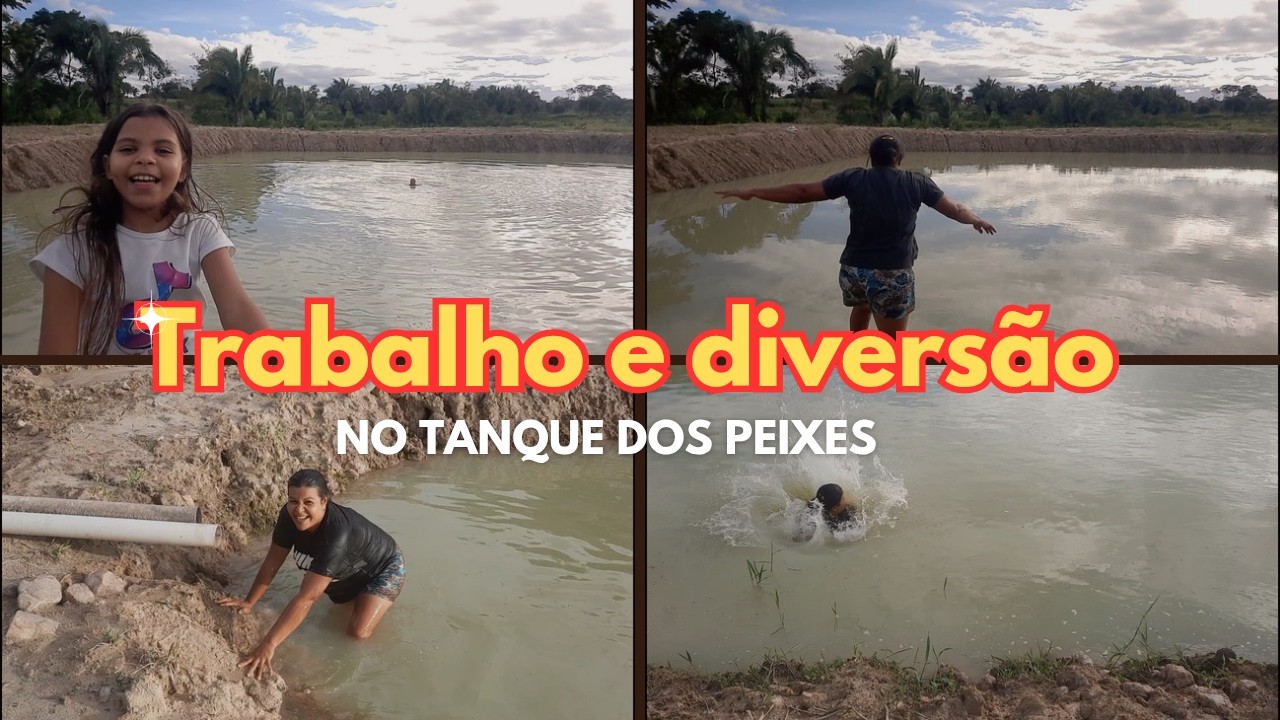 MERGULHEI no TANQUE DOS PEIXES, A ÁGUA ESTÁ UMA DELÍCIA! @vidanarocacomacris 
