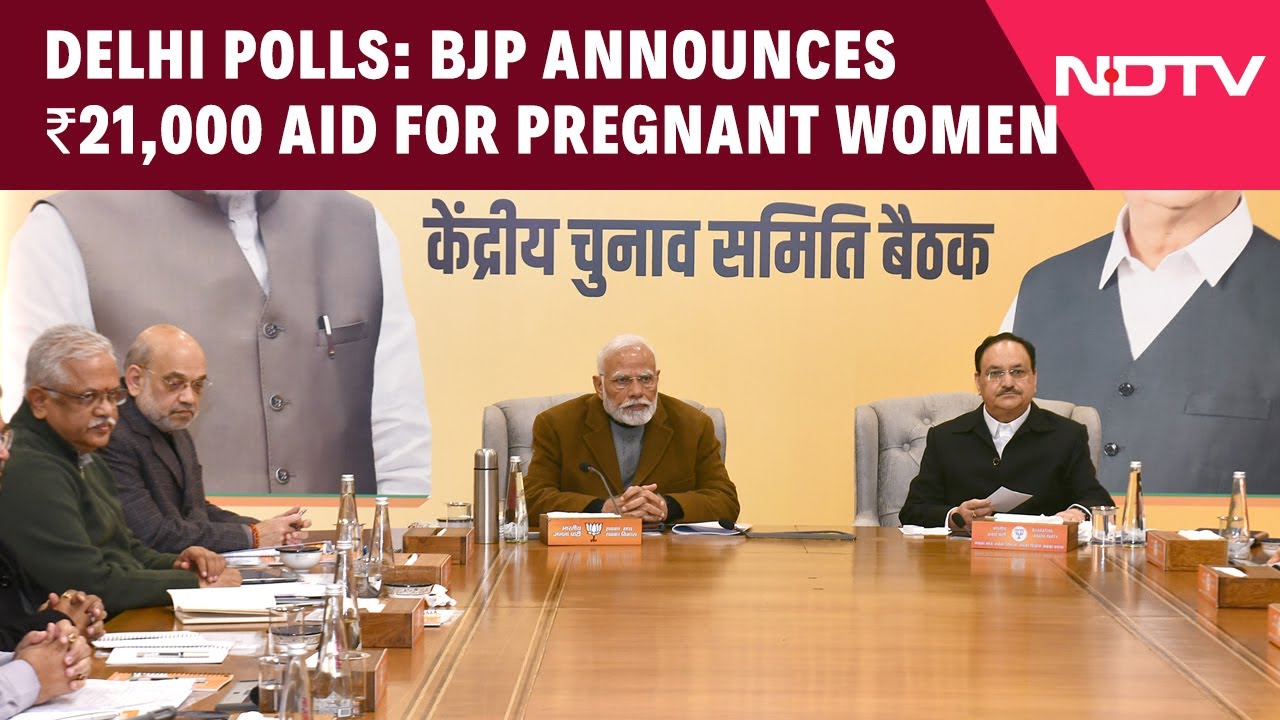 Delhi BJP Manifesto | BJP Releases Manifesto For Delhi Polls, Announces Rs 21,000 For Pregnant Women