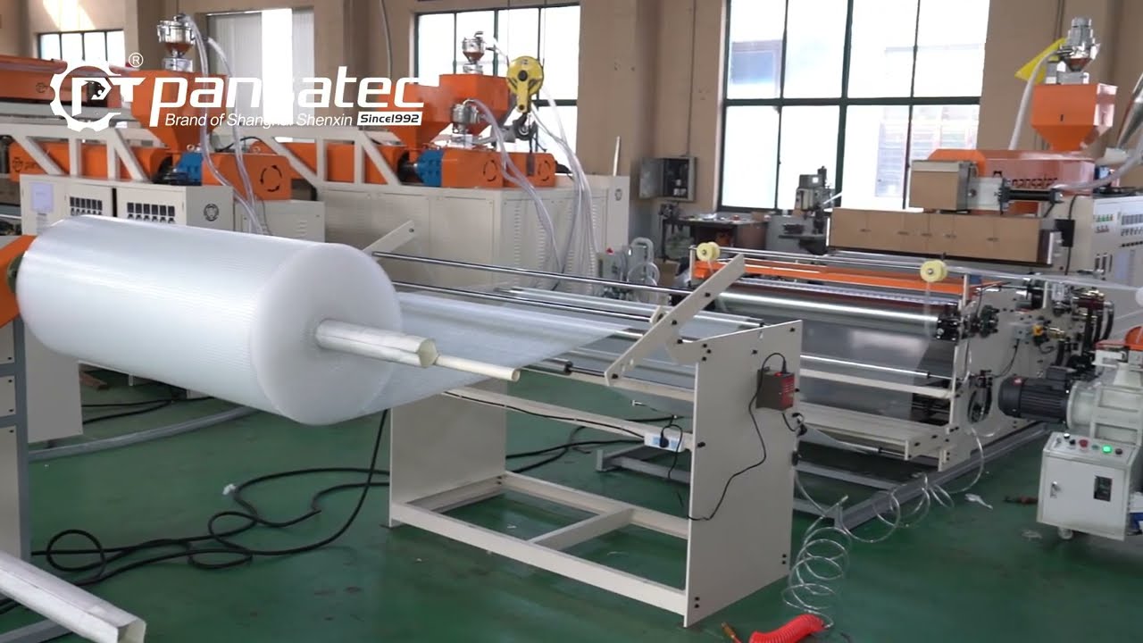 Pansatec two layer single screw bubble wrap machine