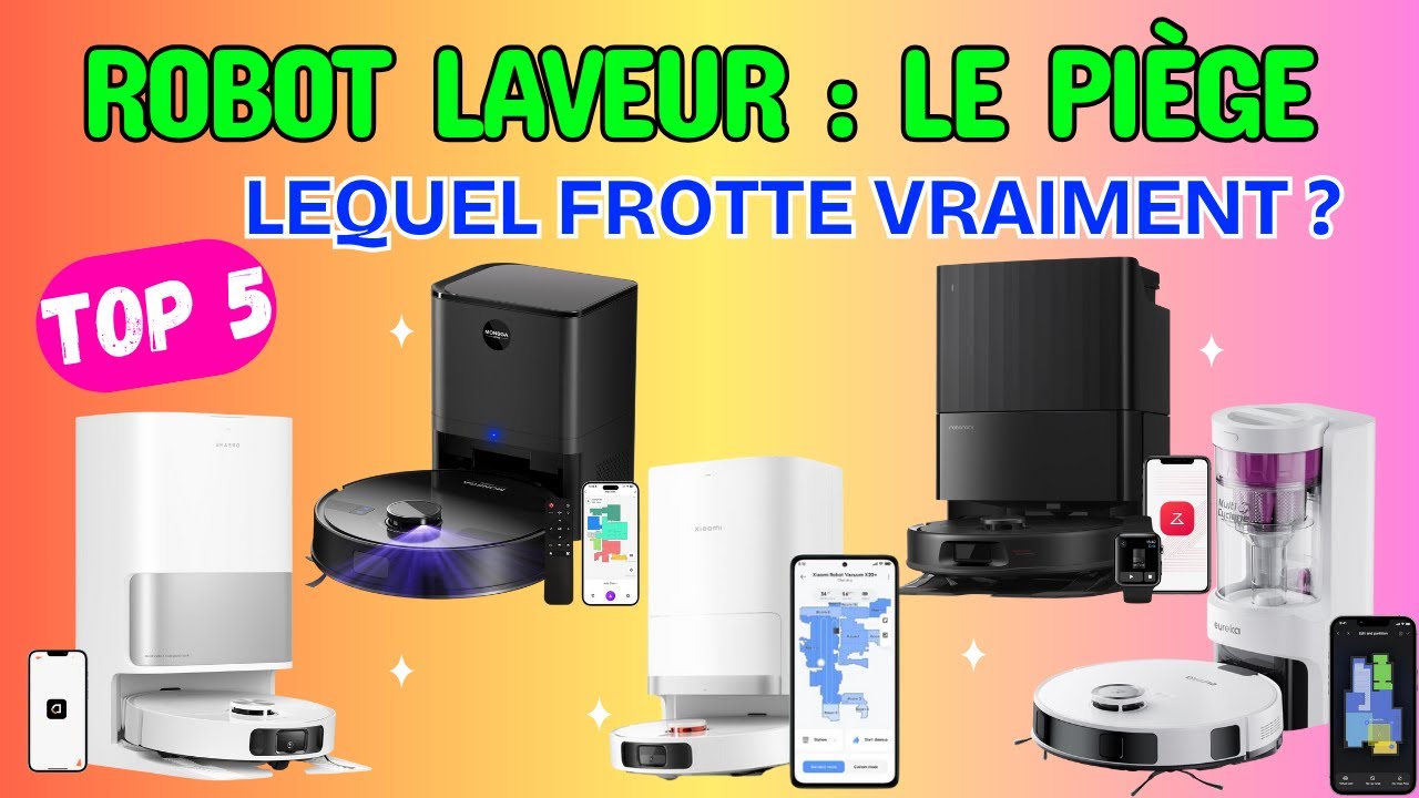 Meilleur Aspirateur Robot Laveur 2025 ? (Le pi&egrave;ge de la lingette) | Comparatif TOP 5