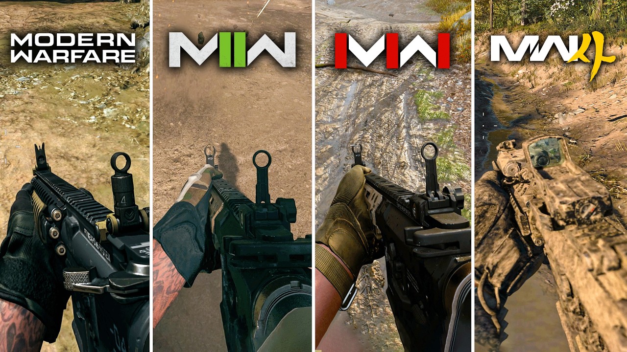 Modern Warfare 2019 vs MW2 vs MW3 vs MW4 - Physics & Details Comparison