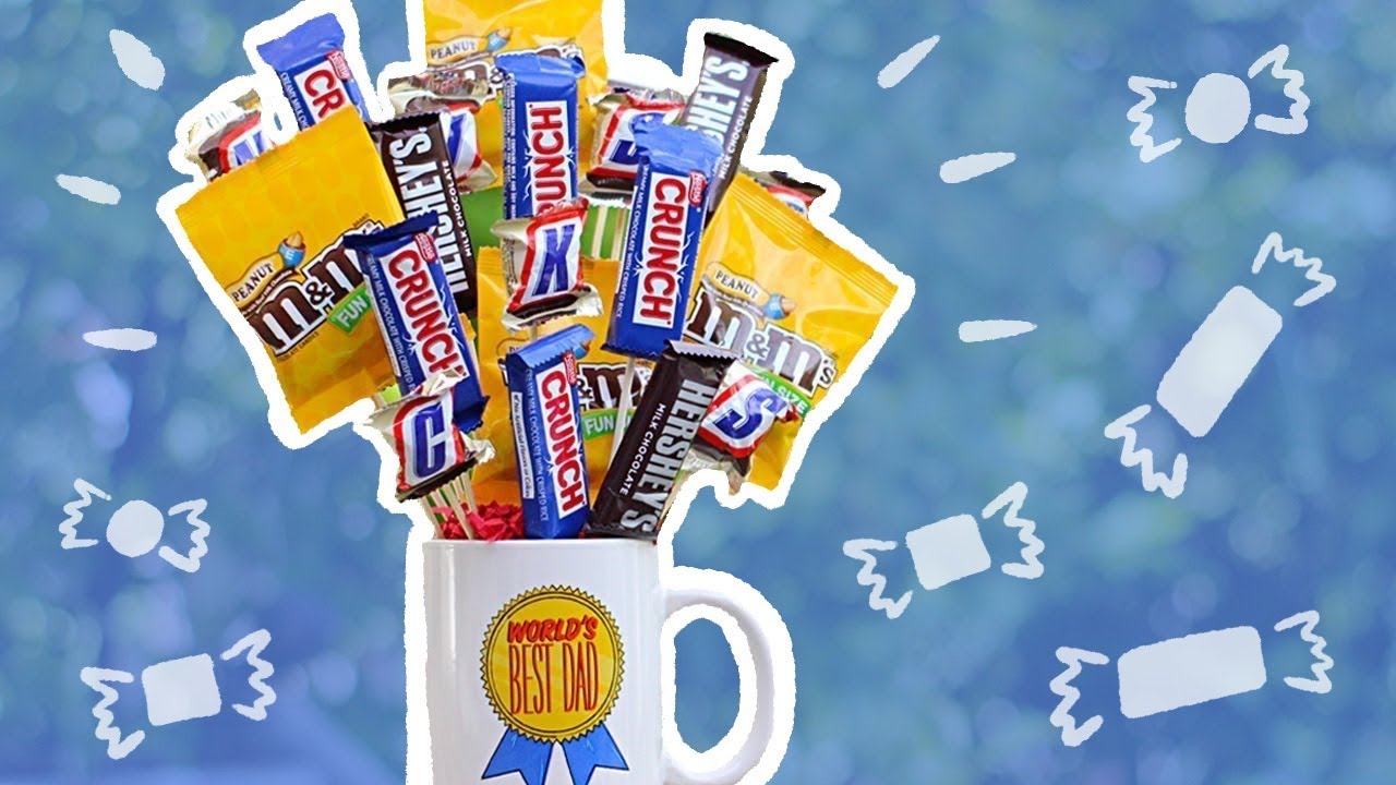 Candy Bouquet DIY Father's Day Gift for Dad Tutorial 👔 Dollar Tree DIY