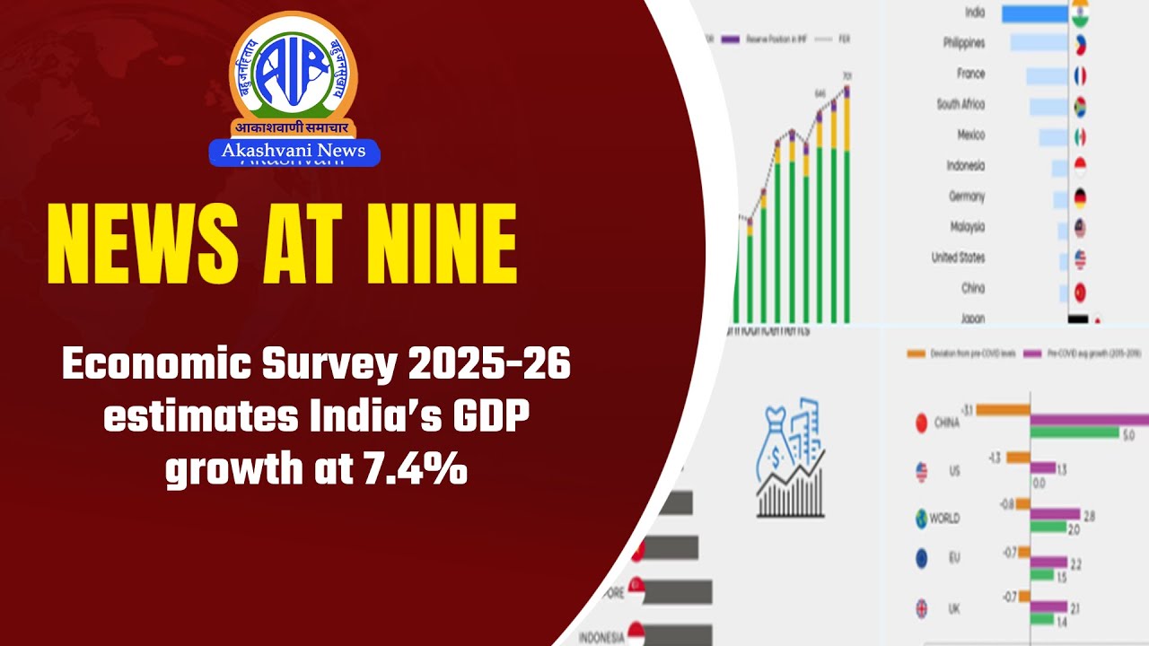 Economic Survey 2025-26 estimates India’s GDP growth at 7.4% | 29 Jan
