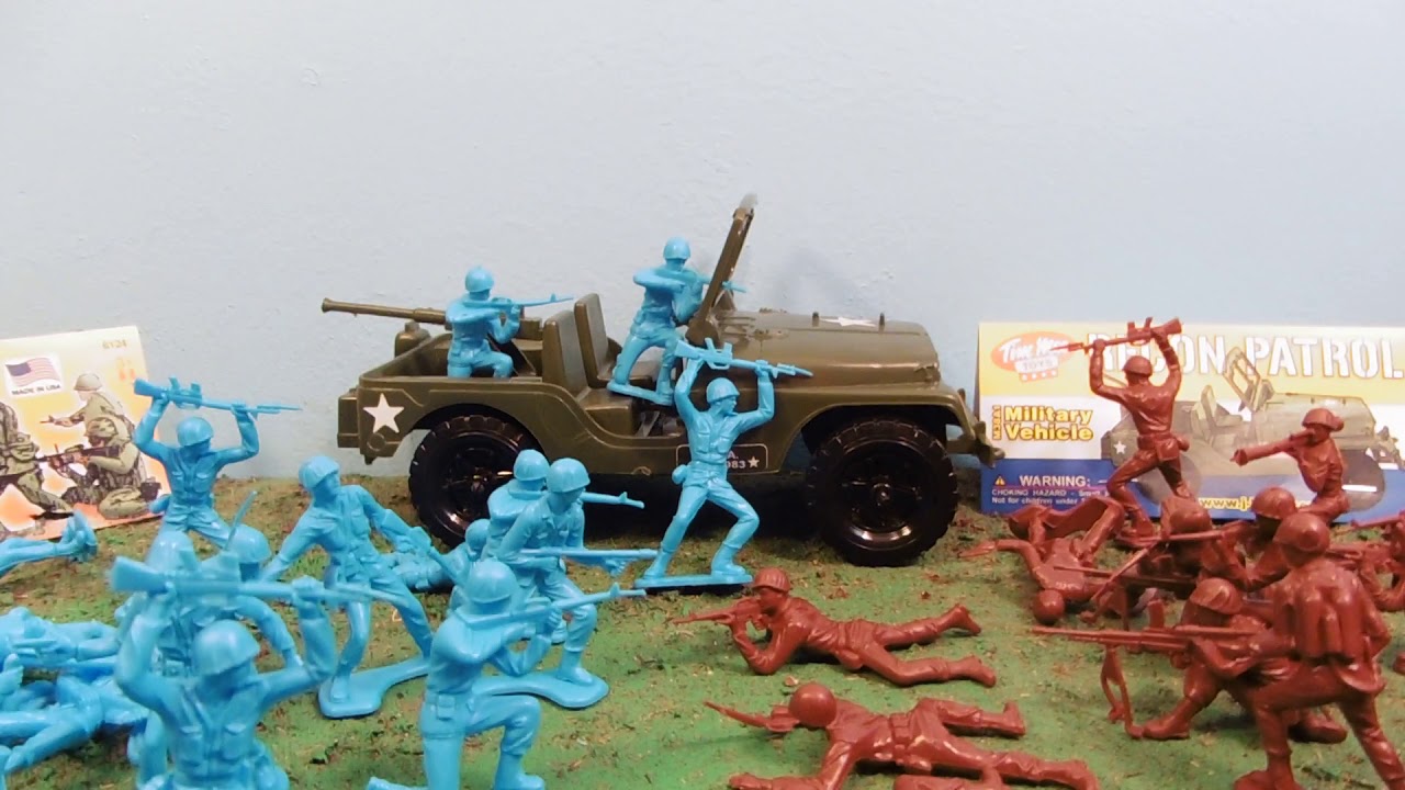 Rust VS Cyan Tim mee  96 count  Army men Review!