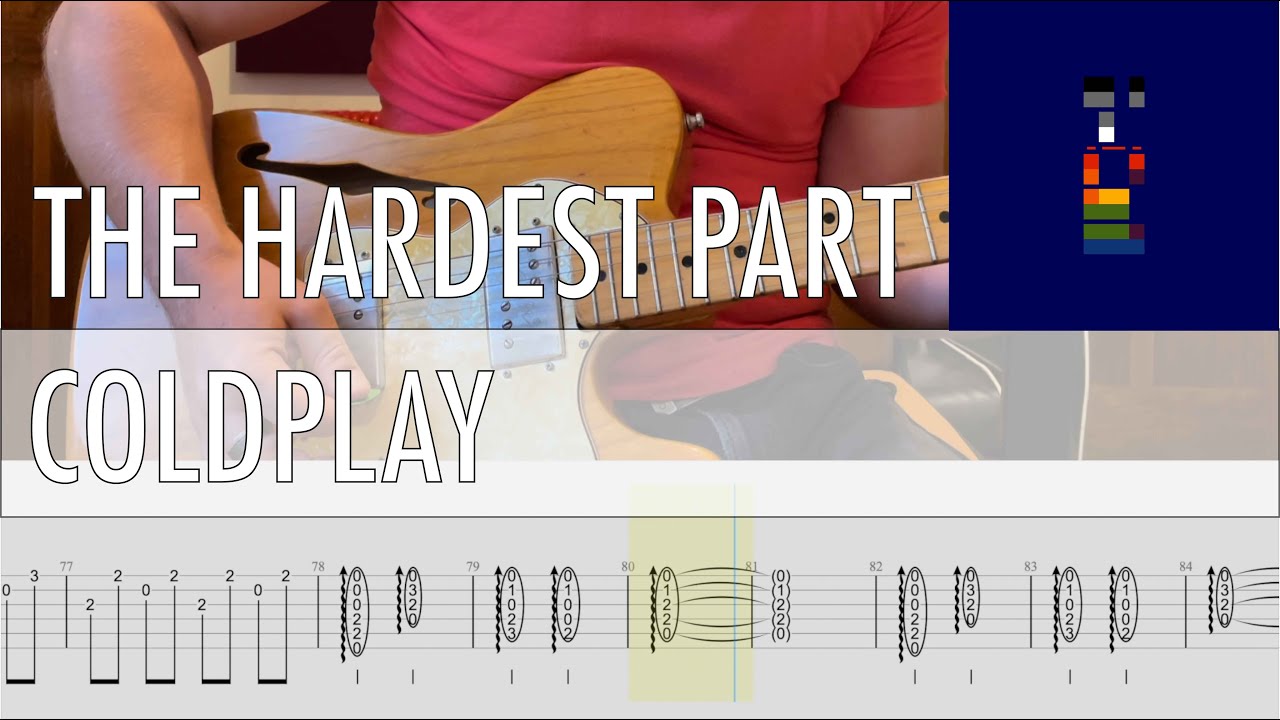 The Hardest Part Coldplay Cover • Guitar Tab • Tutorial • Lesson