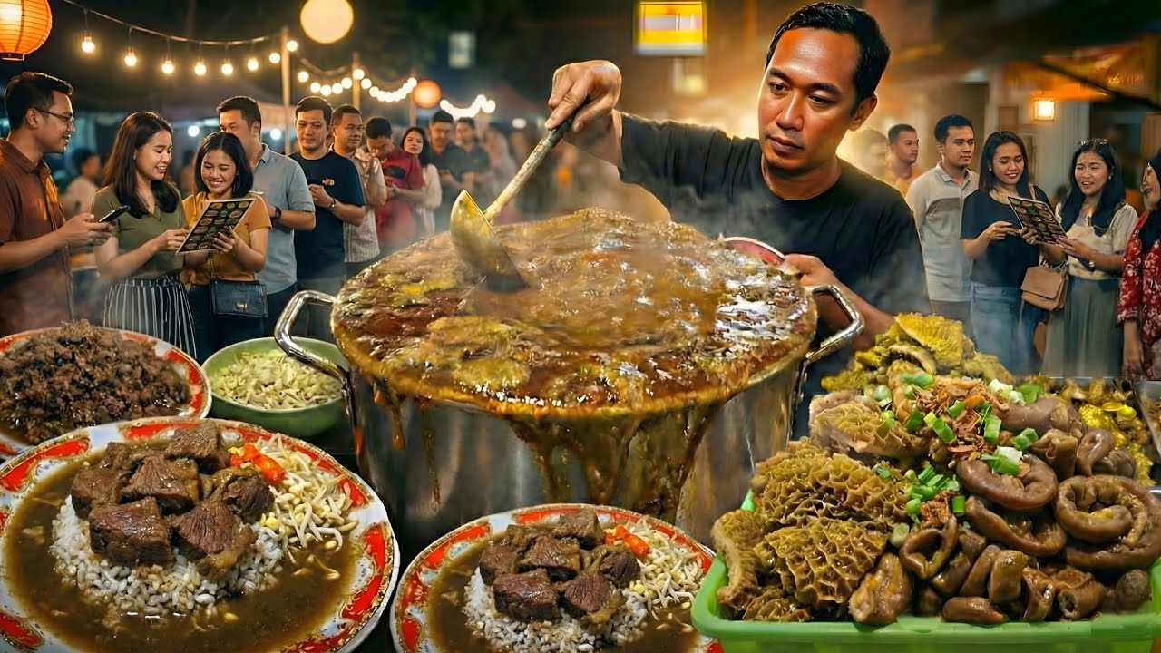 HANCUR!! DAPUR JEBOL DISERBU PEMBELI! Rawon Malam Paling Brutal, Belum Buka Nomor Antrian Udah Habis