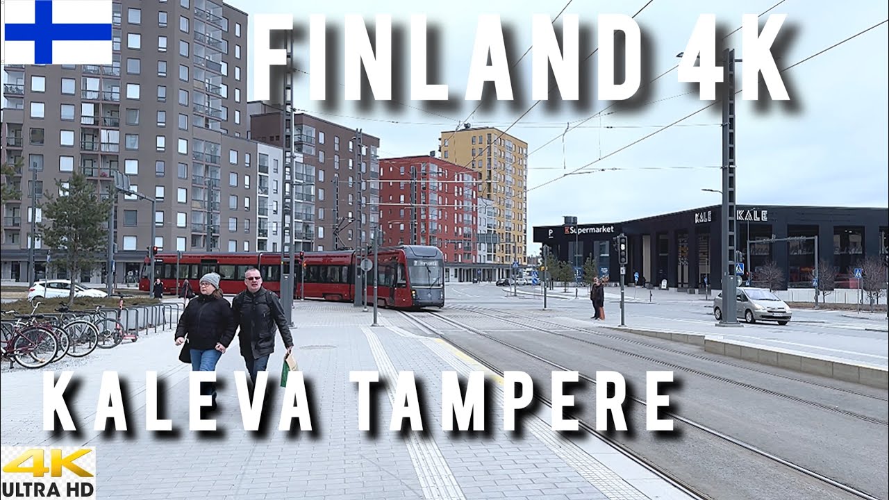 TAMPERE DAY TIME WALK IN KALEVA - FINLAND 4K SPRING WALKING TOUR | APRIL 2025