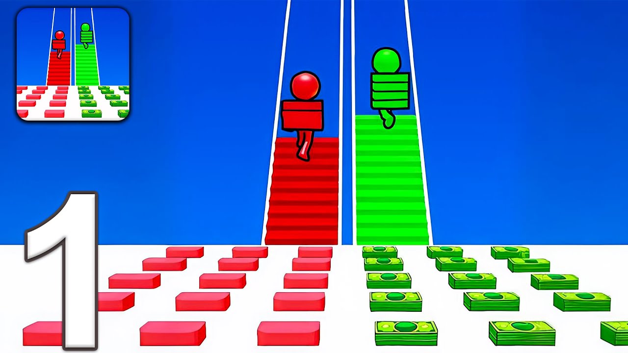 Bridge Race - Gameplay Walkthrough Part 1 (Android, iOS)