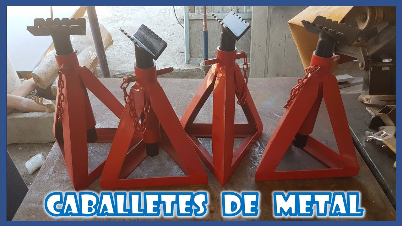 como hacer caballete de metal para auto
