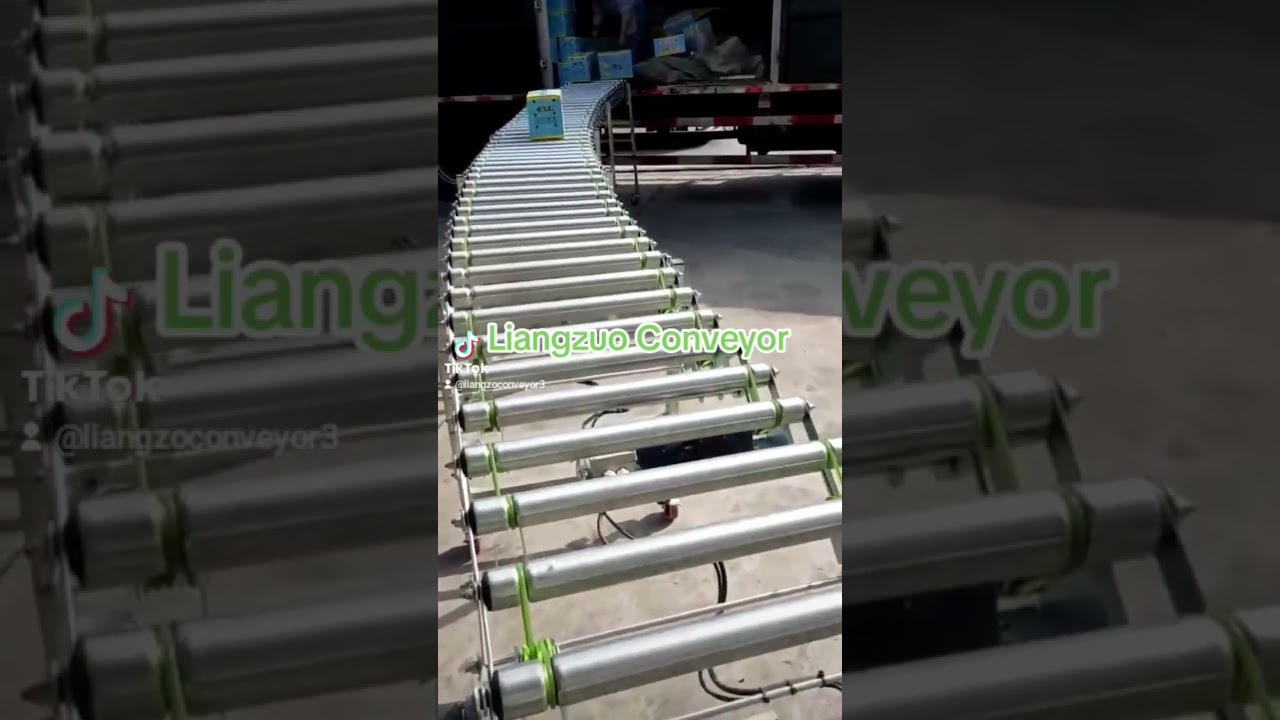 Flexible roller conveyor#rollerconveyor #fulfilment #beltconveyor #materialhandling #conveyor