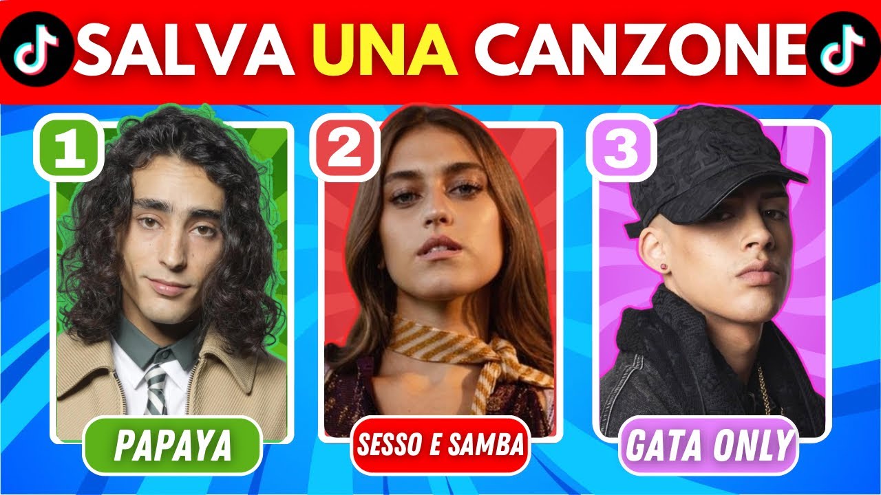Salva Una Canzone: 1 vs 1 vs 1 vs 1  🎶 Top Canzoni TikTok Italia 2024 | Quiz Se Lo Sai