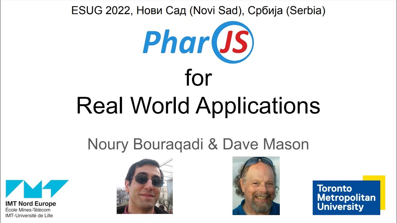 PharoJS for Real World Applications - ESUG 2022