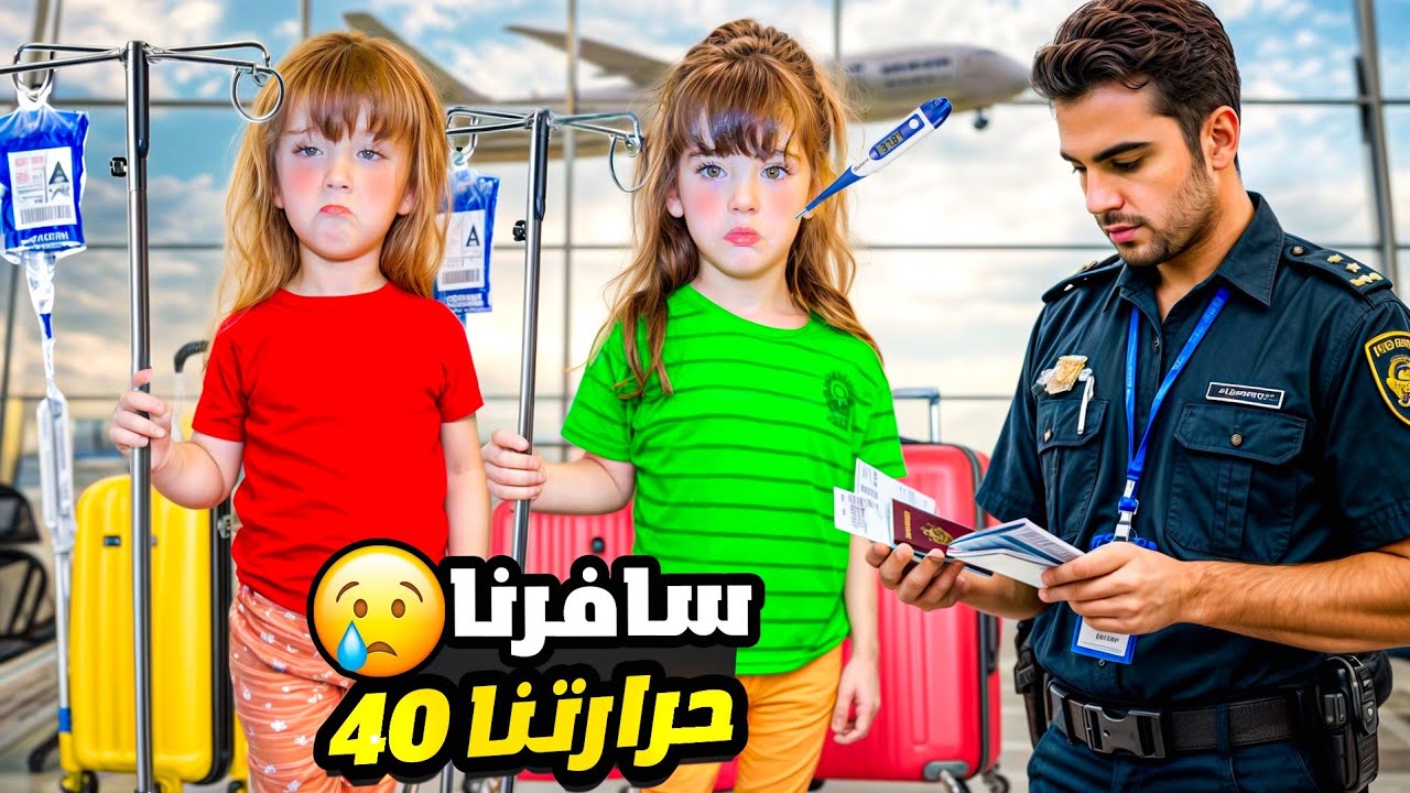 ماريا وكتاليا اول مرة يسافرو جدة السعودية سافرو مرضانين !
