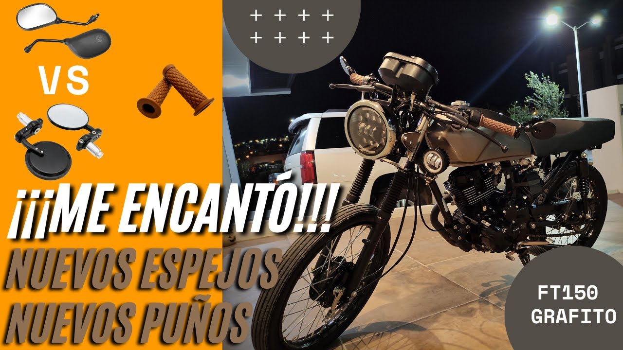 Nuevos espejos retrovisores y puños | Proyecto Cafe Racer, Scrambler, Brat