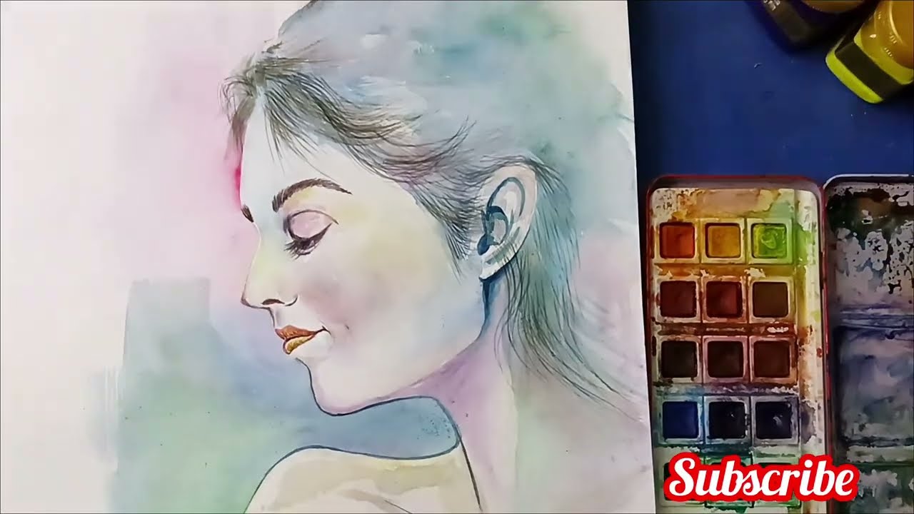 How To Drawing With A  Beutiful Girl 🤷