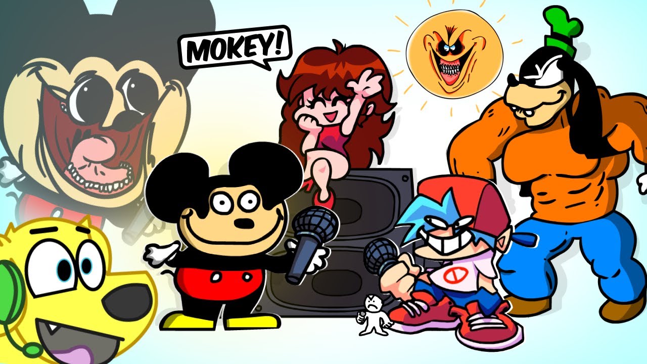 Friday Night Funkin vs MOKEY MOUSE & GROOBY ... (Шоу старшего Пело Моки) FNF Mods # 79