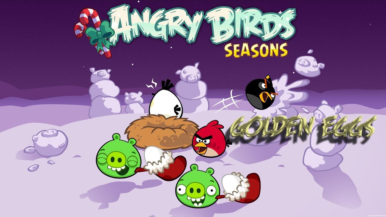 Angry Birds Seasons - Season 3 - Winter Wonderham Golden Eggs Walkthrough