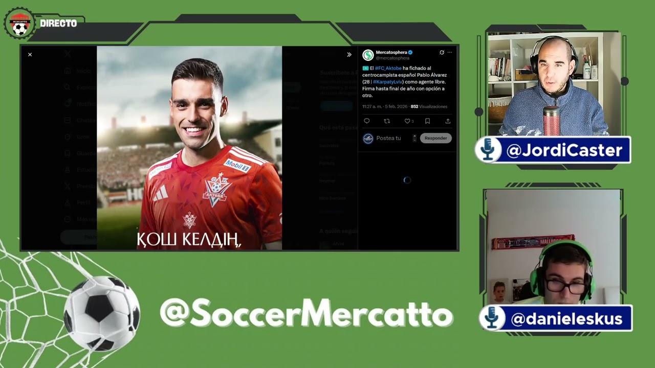 ⚽️🏟  #SoccerMercatto42: MERCADO DE INVIERNO EN DIRECTO con @JordiCaster i @danieleskus 🗣��