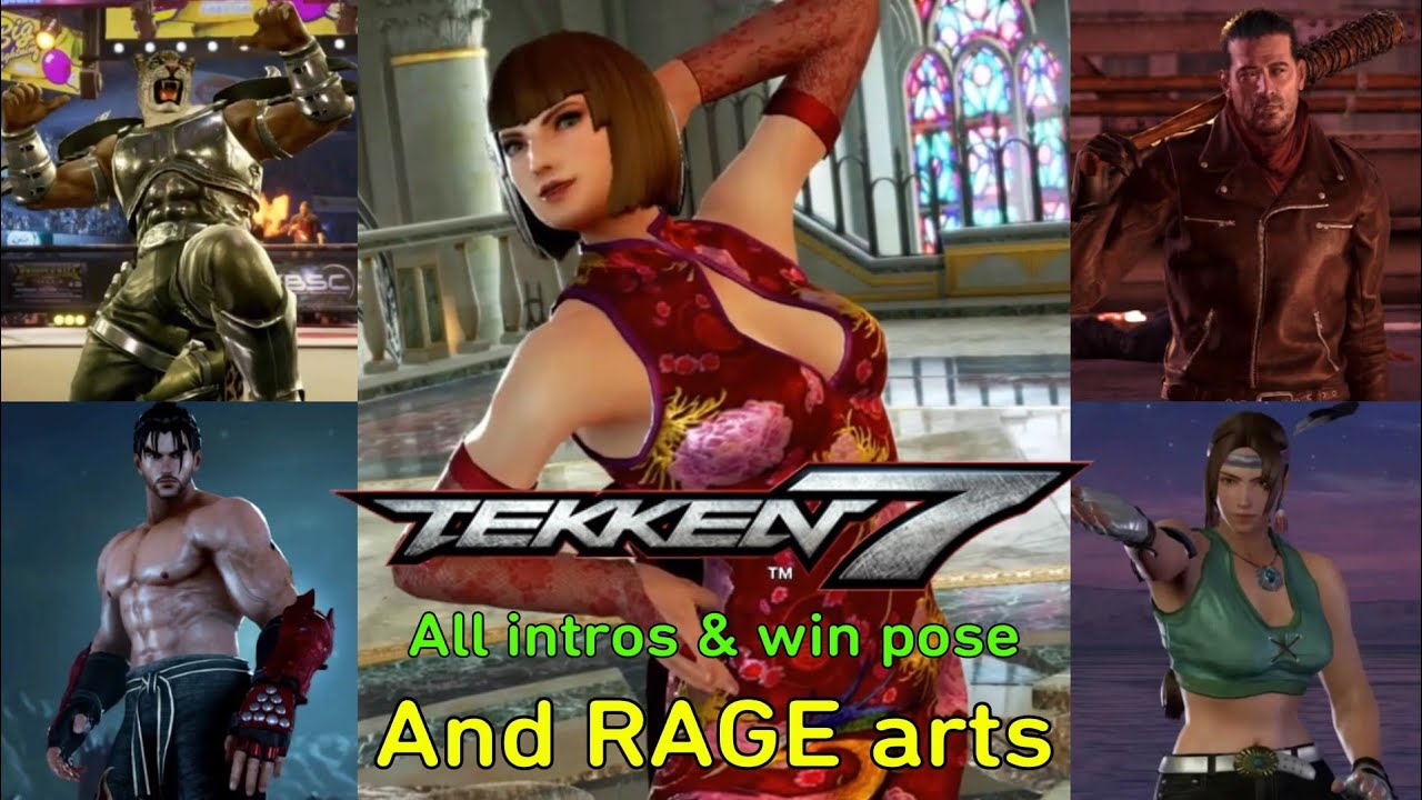 Tekken 7 season 2 : All Intros & Win Poses and Rage arts for all characters, including (dlc)
