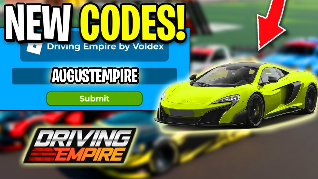 СОВЕРШЕННО НОВЫЕ КОДЫ ДЛЯ DRIVING EMPIRE АВГУСТ 2026! КОДЫ ROBLOX DRIVING EMPIRE