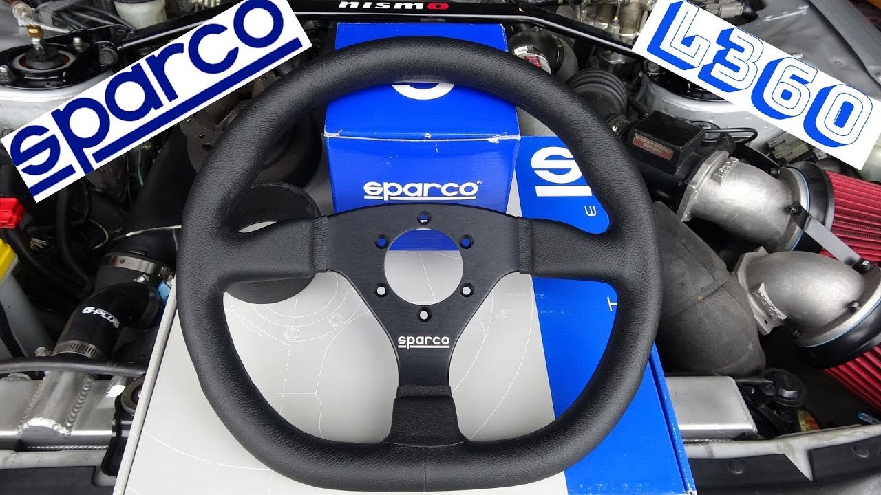 Sparco leather Steering wheel L360 racing grip Nissan Skyline R32 GTR install