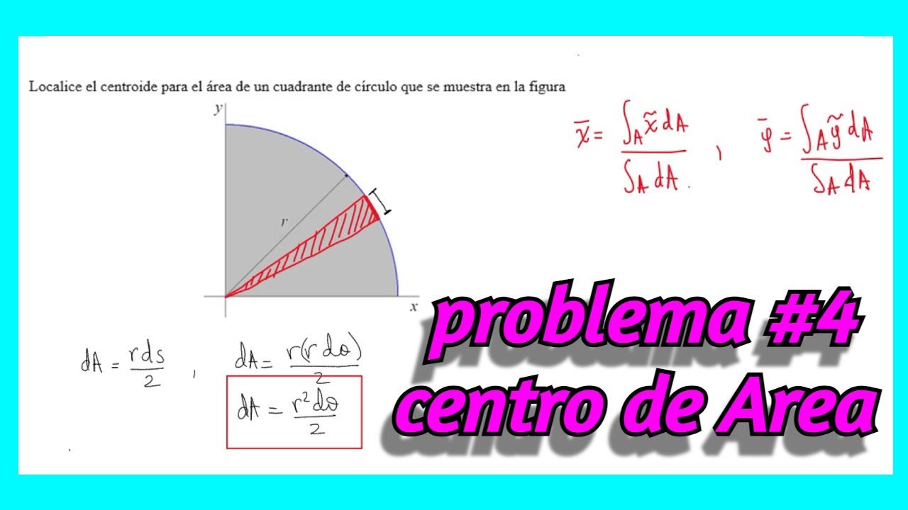 ✅CENTROIDE DE UN CUADRANTE DE CIRCULO (Con integrales) muy fácil!!✔️[COORDENADAS POLARES]