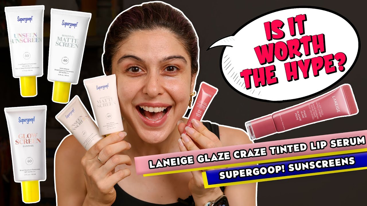 Is It Worth The Hype? 🤔 LANEIGE Glaze Craze Tinted Lip Serum + Supergoop  Sunscreens!