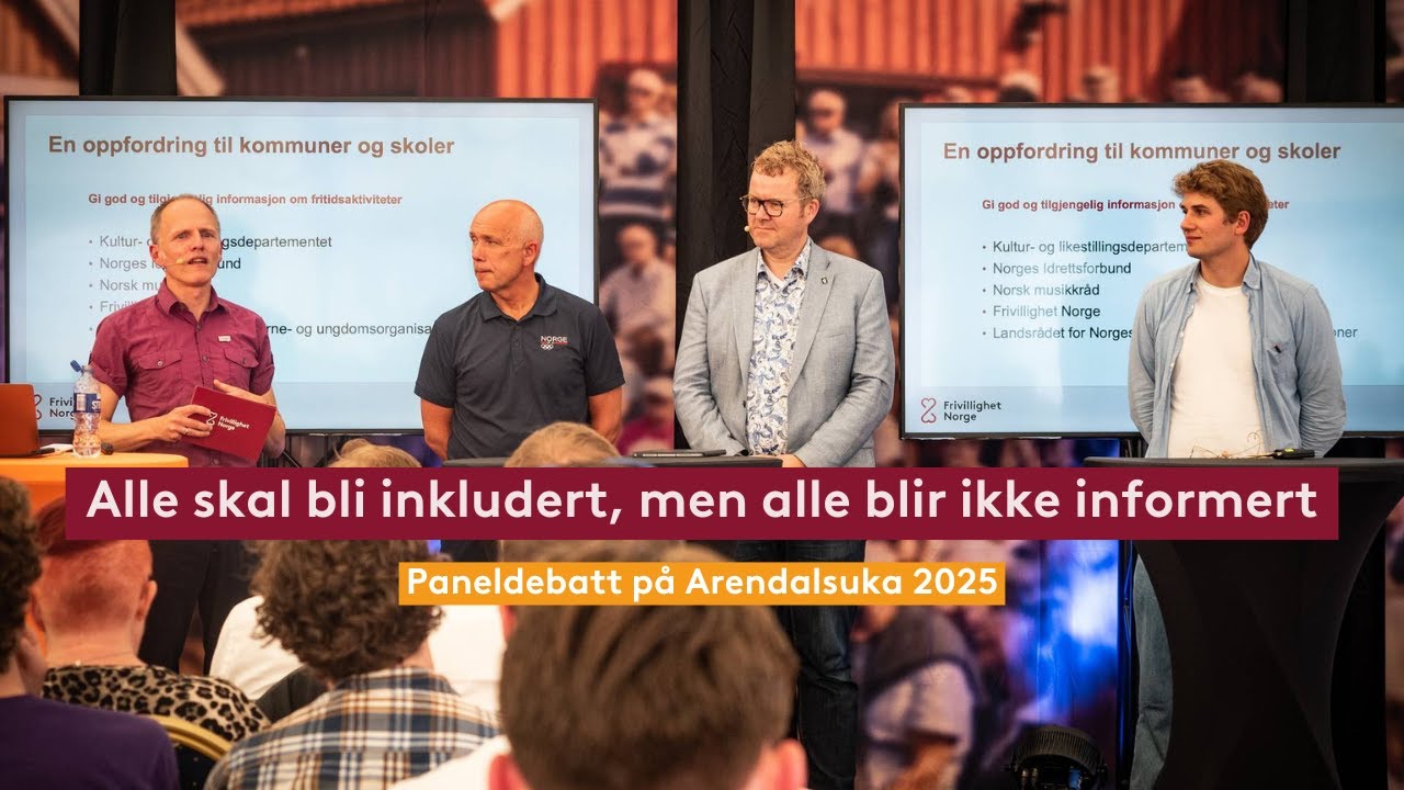 Alle skal bli inkludert, men alle blir ikke informert - Paneldebatt på Arendalsuka 2025