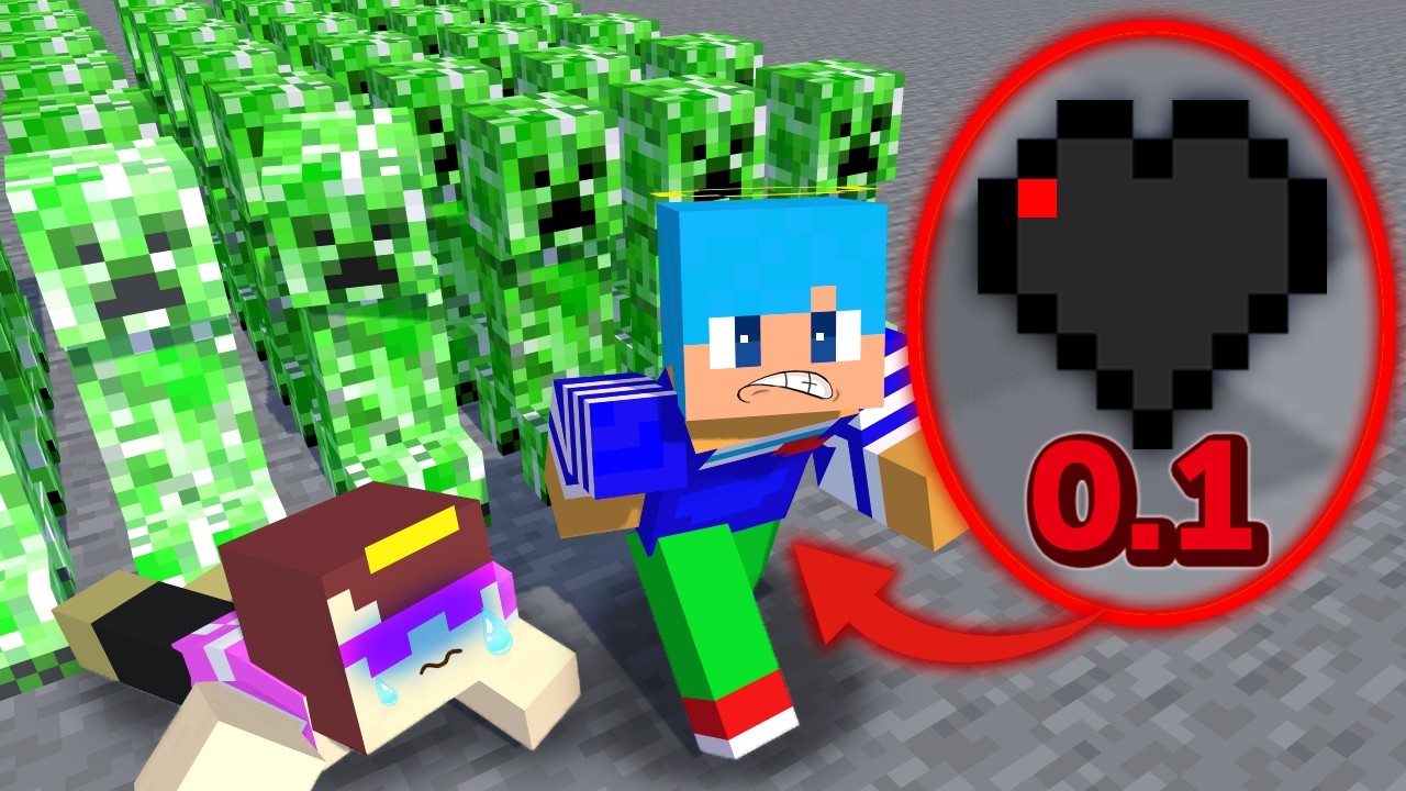 体力が0.1しかない世界でエンドラを倒す！【まいくら / マインクラフト】
