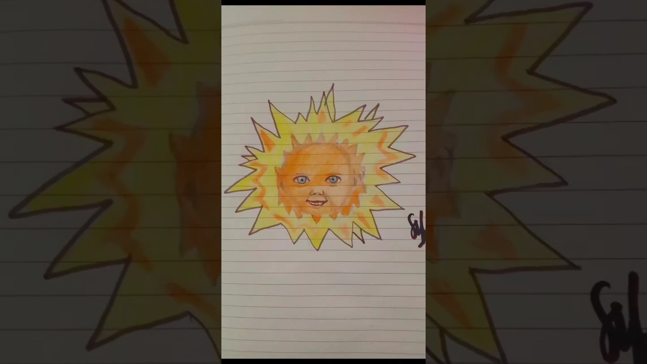 drawing baby sun #shorts #art #drawing #colors #teletubbies #baby #sun