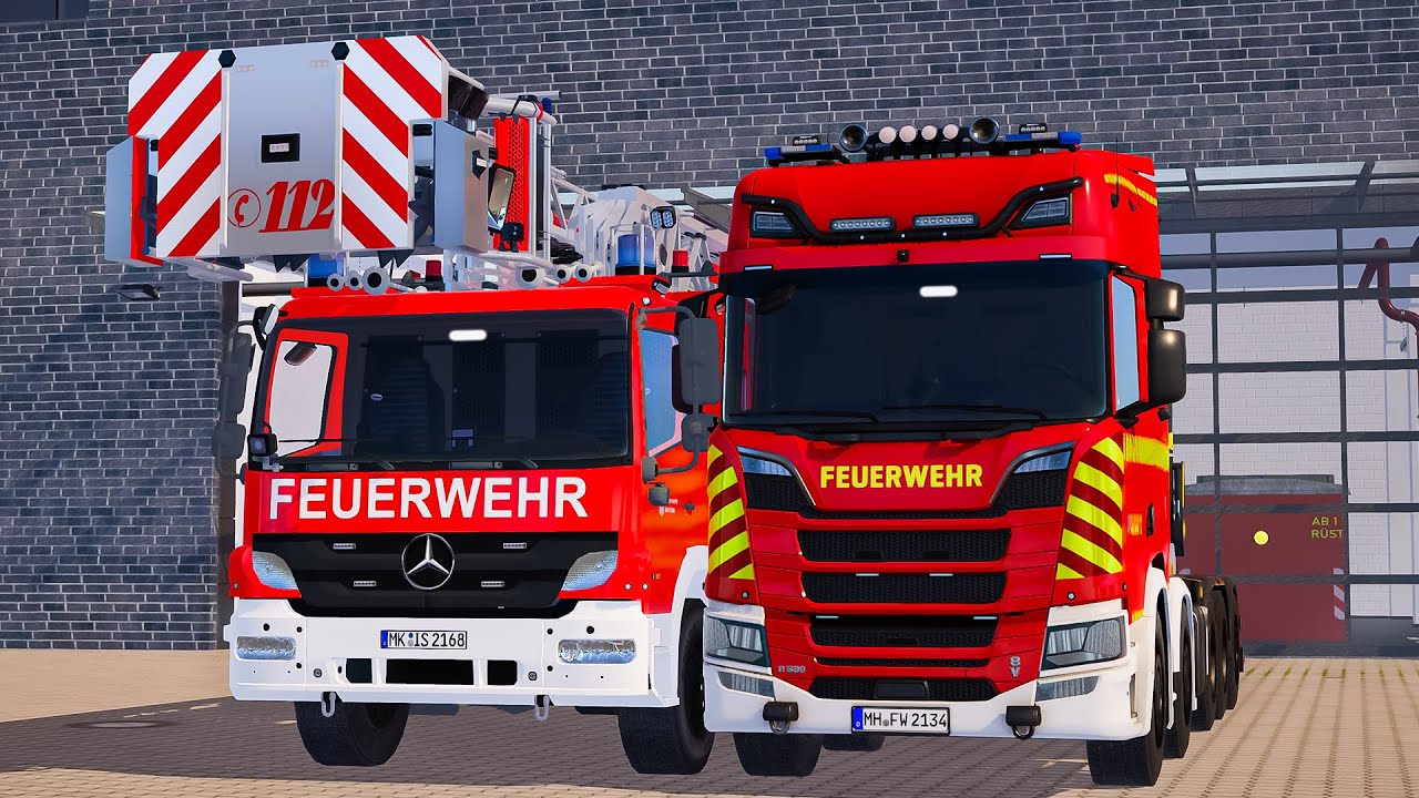 Emergency Call 112 – Iserlohn Swap Body Vehicle & Fire Brigade on Duty! 🚒🔥 4K Ultra Realistic