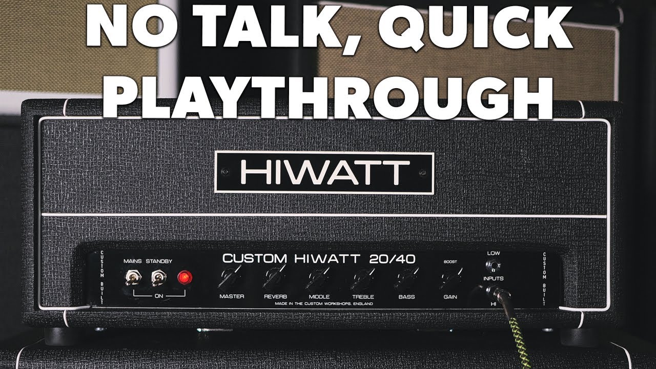 Hiwatt SS20/40 Studio/Stage Head - No Talk Mini Demo