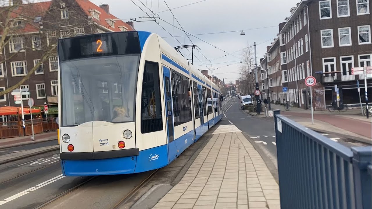 GVB Tram 2 | Cabinerit: Delflandlaan - Westlandgracht 