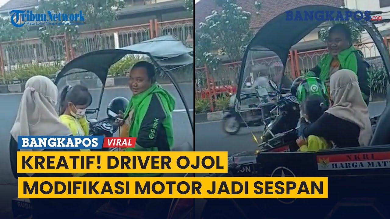 Kreatif! Driver Ojol Modifikasi Motor Jadi Sespan, Penampakannya Tuai Pujian