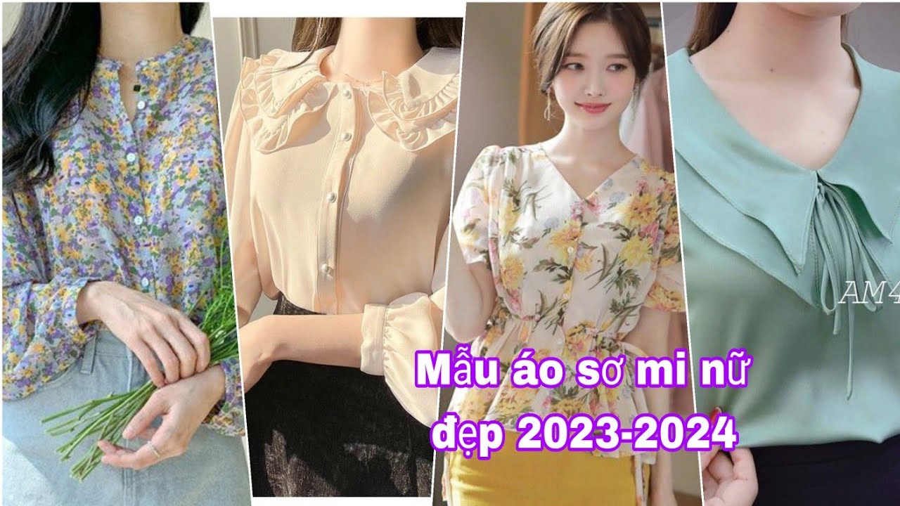 &Aacute;o sơ mi dễ thương c&ocirc;ng sở|&Aacute;o sơ mi đẹp 2023-2024#blouse