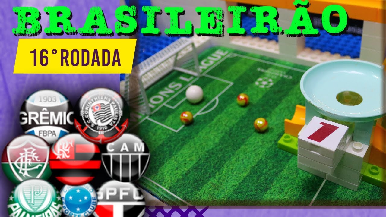 BRASILEIRÃO 2023: 16ª Rodada com Bolas de Gude e Futebol Funil - Marble race