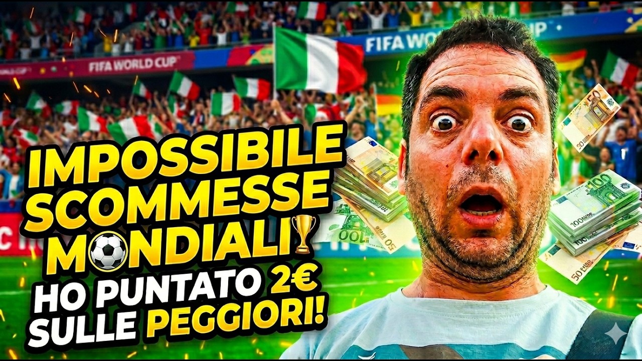 🏆 HO SCOMMESSO 2&euro; SULLE PEGGIORI SQUADRE DEI MONDIALI 2026! Vincita Assurda